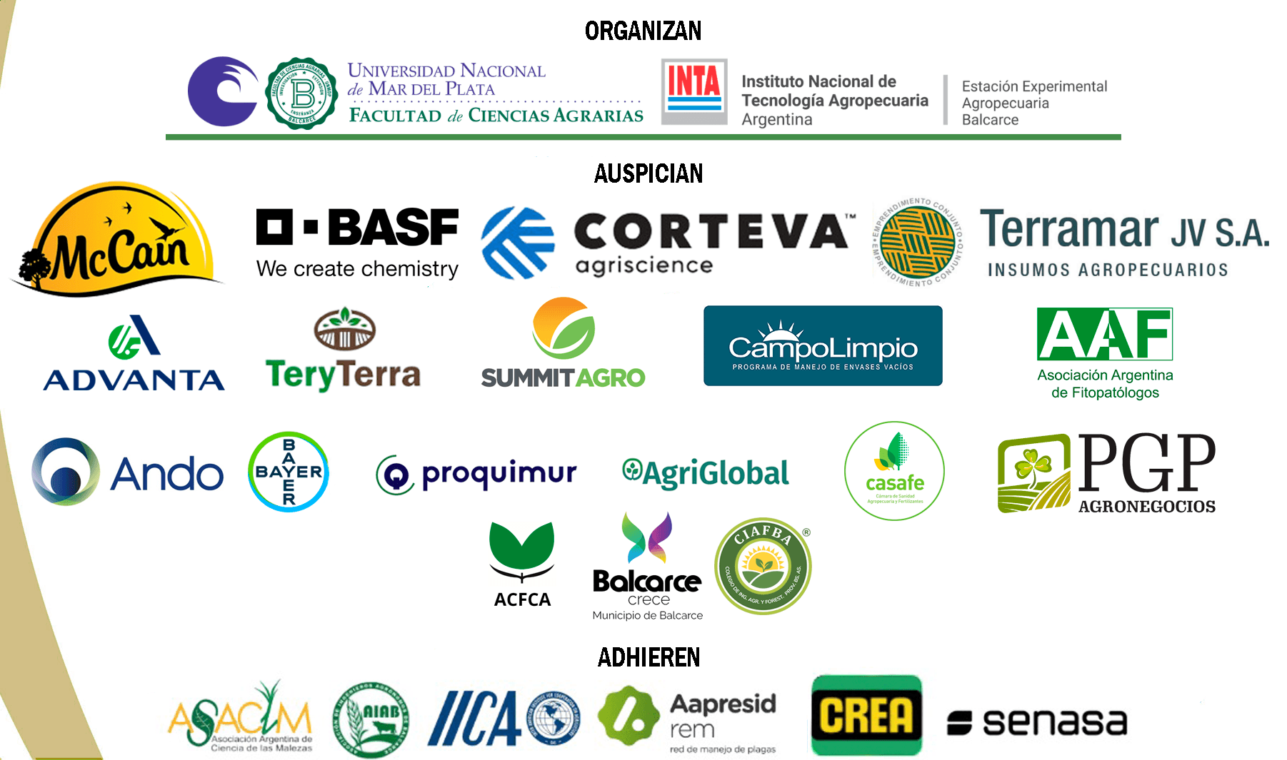 Patrocinantes y auspiciantes
